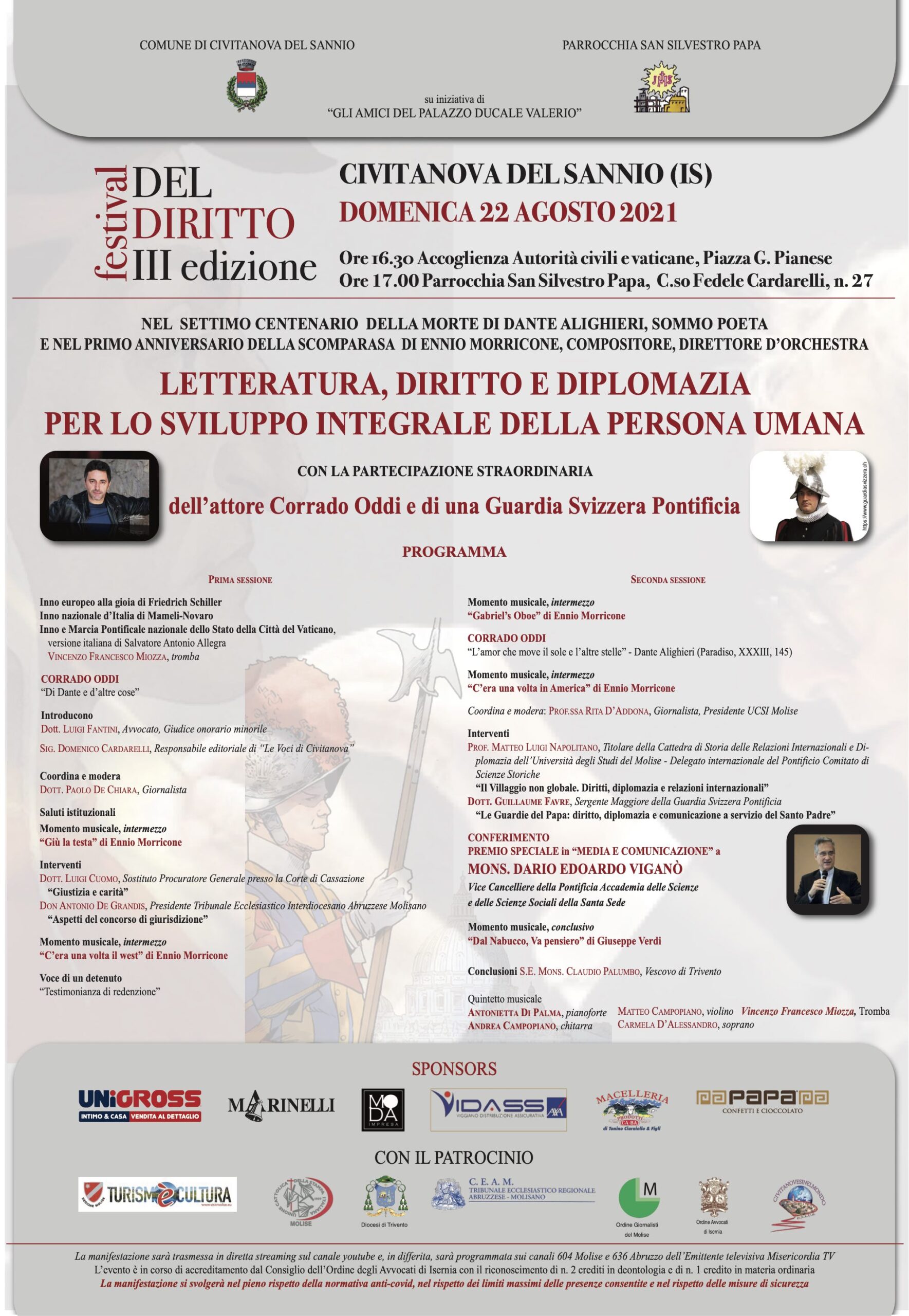 Locandina programma FESTIVAL