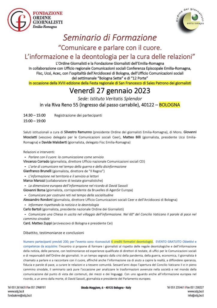 Incontro 27 gennaio 2023 er