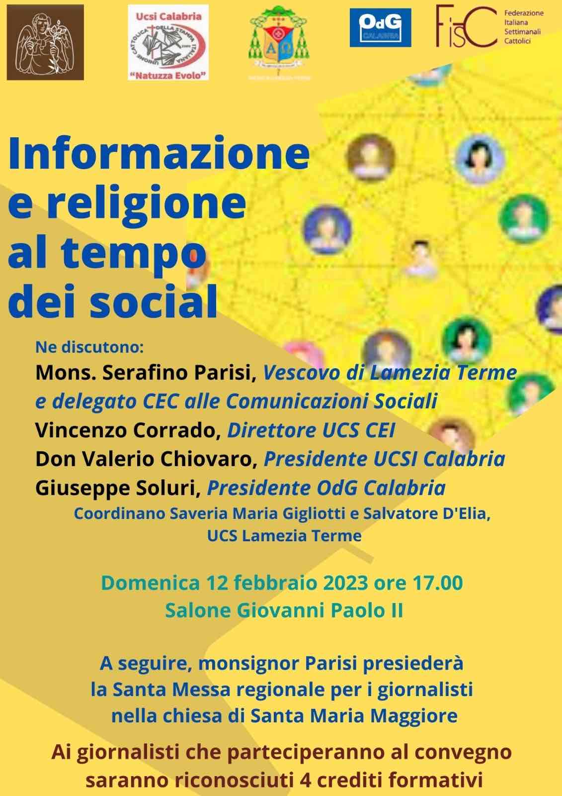EVENTO FORMATIVO 12 FEBBRAIO SALONE SEMINARIO LAMEZIA
