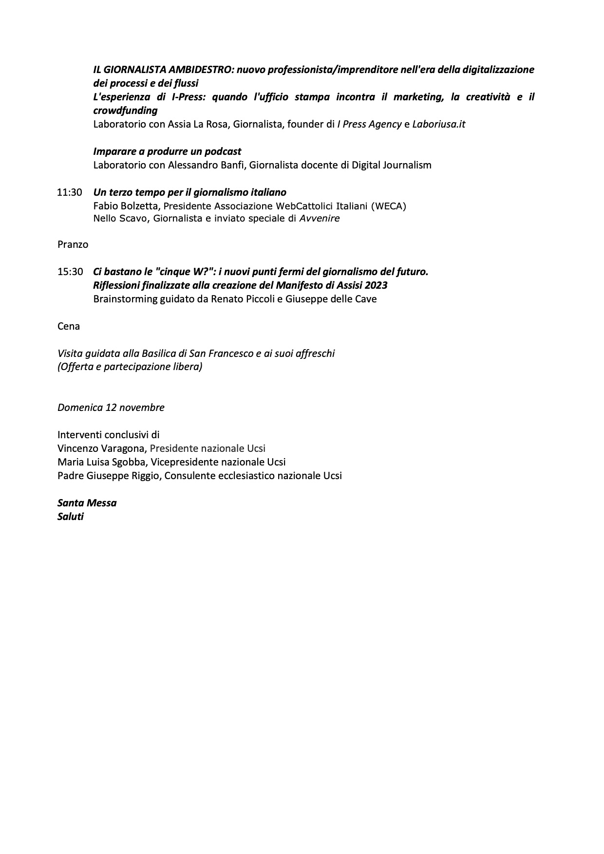2 Ucsi Programma Scuola Assisi 2023