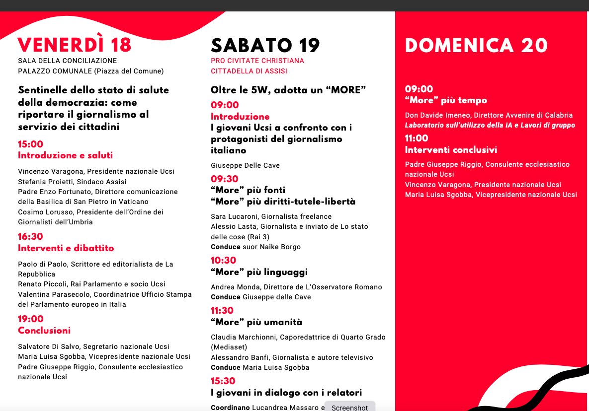 programma assisi