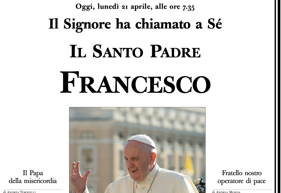 è morto Papa Francesco