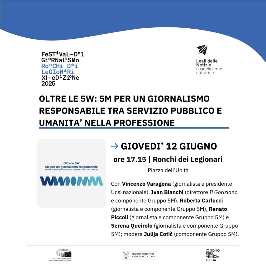le %M al festival del giornalismo 2025 di Ronchi dei Legionari