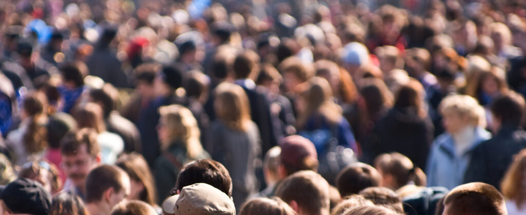 Crowd of people at the street