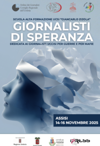 giornalisti di speranza: la locandina della scuola di formazione Ucsi