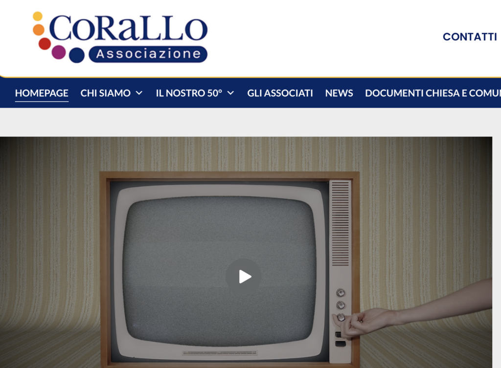 sito rinnovato per l'associazione Corallo