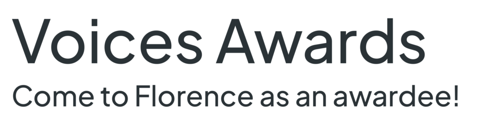 ci sono anche 25 premi diversi nell'edizione 2026 di Voices